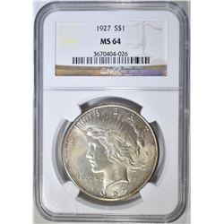 1927 PEACE DOLLAR NGC MS-64