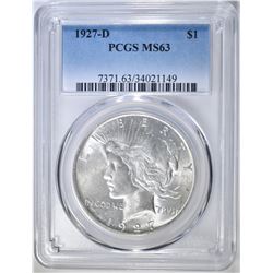 1927-D PEACE DOLLAR PCGS MS-63