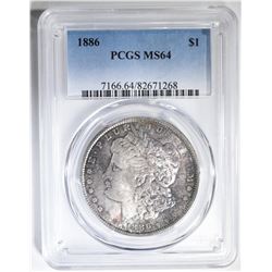 1886 MORGAN DOLLAR  PCGS MS-64