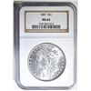 Image 1 : 1887 MORGAN DOLLAR  NGC MS-63