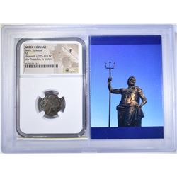 275-215 BC HIERON II AE NGC F GREEK COINAGE