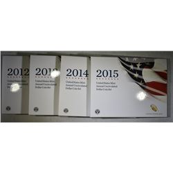 2012-2015 U.S. MINT ANNUAL UNCIRC DOLLAR COIN SETS