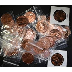 LOT OF 35 .999 COPPER ONE AVDP OZ BARS & ROUNDS