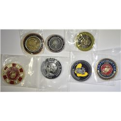 LOT OF 7 CHALLENGE COINS