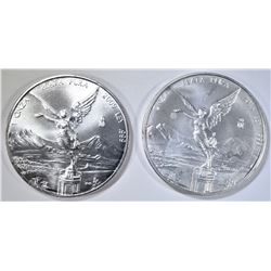 2009 & 2015 MEXICO SILVER LIBERTADS