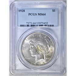 1928 PEACE DOLLAR PCGS MS-64