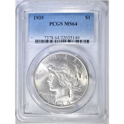 1935 PEACE DOLLAR PCGS MS-64