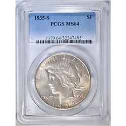 1935-S PEACE DOLLAR PCGS MS-64