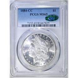 1884-CC MORGAN DOLLAR PCGS MS-65 CAC