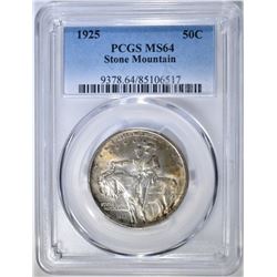 1925 STONE MOUNTAIN COMMEM HALF DOLLAR PCGS MS-64