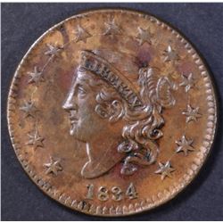1834 LARGE CENT CH AU