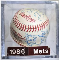 1986 NY METS WORLD CHAMPIONSHIP SIGNED BALL 23