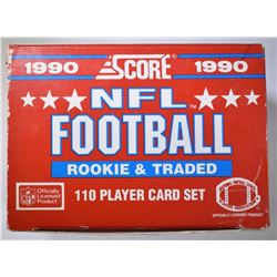 1990 SCORE NFL FOOTBALL ROOKIE & TRADED CARD SET