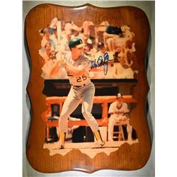 MARK McGUIRE SIGNED PLAQUE- AS IS