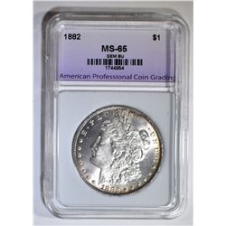 1882 MORGAN DOLLAR, APCG GEM BU