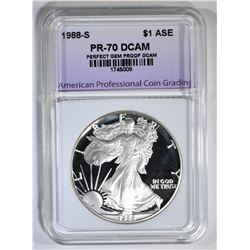 1988-S AM SILVER EAGLE APCG PERFECT GEM PROOF DCAM