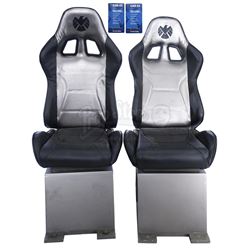 Lot #11 - Marvel's Agents of S.H.I.E.L.D. - Pair of The Bus and Zephyr Three Chairs with Safety Card