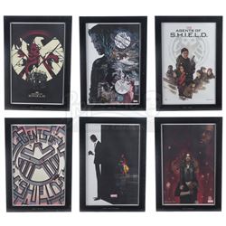 Lot #41 - Marvel's Agents of S.H.I.E.L.D. - Set of Six Framed Season 1 Production Office Prints