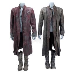 Lot #361 - Marvel's Agents of S.H.I.E.L.D. - Red Kree Coat and Gray Kree Coat with Two Pairs of Boot