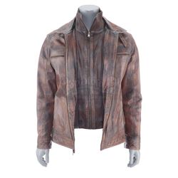 Lot #382 - Marvel's Agents of S.H.I.E.L.D. - Deke Shaw's Stunt Brown Leather Jacket