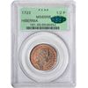 Image 3 : 1723 Wood’s Hibernia Halfpenny. Copper. 11 Harp Strings. MS-65 RB PCGS. CAC