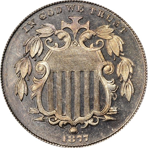1877 5¢. Proof-66 CAM PCGS.