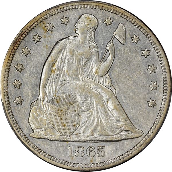 1865 $1. PCGS EF-45.