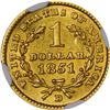 Image 2 : 1851-D Gold $1. Winter 3-D. MS-61 NGC..