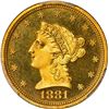Image 2 : 1881 Gold $2.50. Proof-66+ DCAM PCGS. CAC.