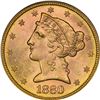 Image 1 : 1880-S Gold $5. MS-63 PCGS. CAC