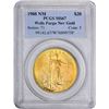 Image 3 : 1908 No Motto $20. MS-67 PCGS. Wells Fargo Nevada Gold.