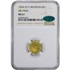 Image 3 : Undated (1834-1837) C. Bechtler Gold $1. Kagin-2. Rarity-6+. 28 G., High.  Reeded Edge. MS-61 NGC. C