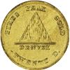 Image 1 : 1860 Clark, Gruber & Co. Gilt Copper $20. Kagin-4b. Reeded Edge. Unique. Essentially as struck.