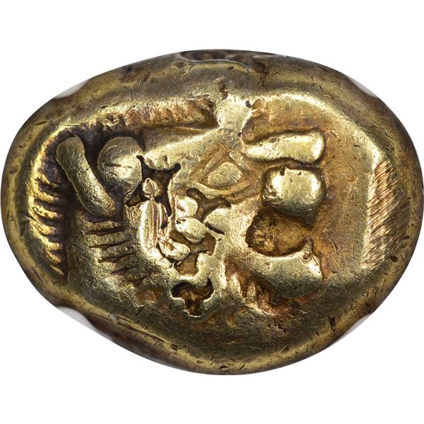 Lydia. Circa 610-546 BC Electrum Third-Stater. Choice VF NGC. Dies as illustrated. Strike: 5 of 5. S