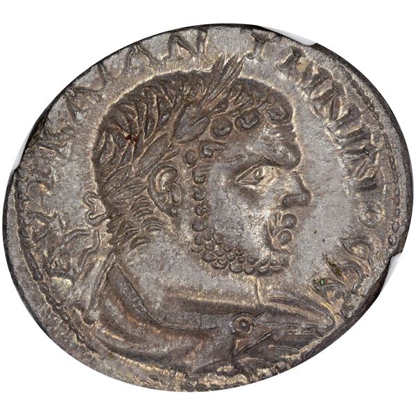 Phoenicia. Sidon. Caracalla. AD 198-217 Billon Tetradrachm. MS NGC.