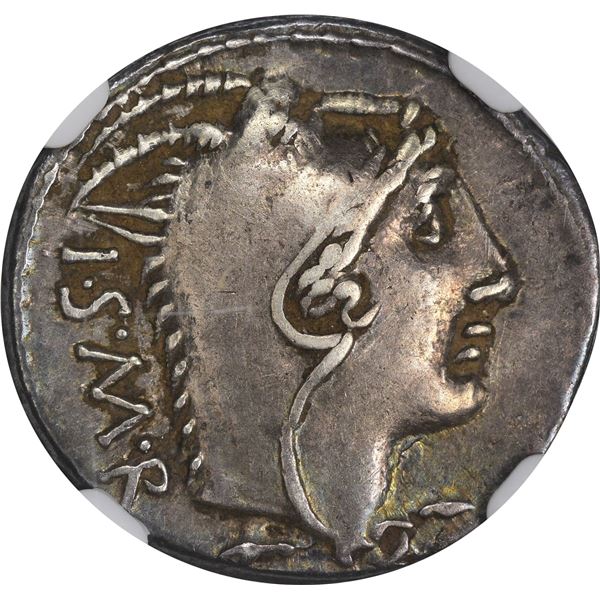 Rome. Republic. L. Thorius Balbus. Circa 105 BC Silver Denarius. Choice VF NGC.