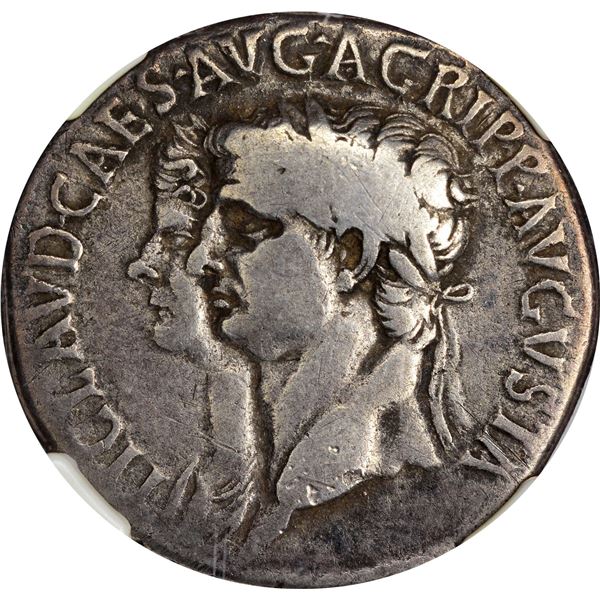 Rome. Empire. Claudius & Agrippina, Jr. Circa AD 51 Silver Cistophorus. Choice Fine* NGC.