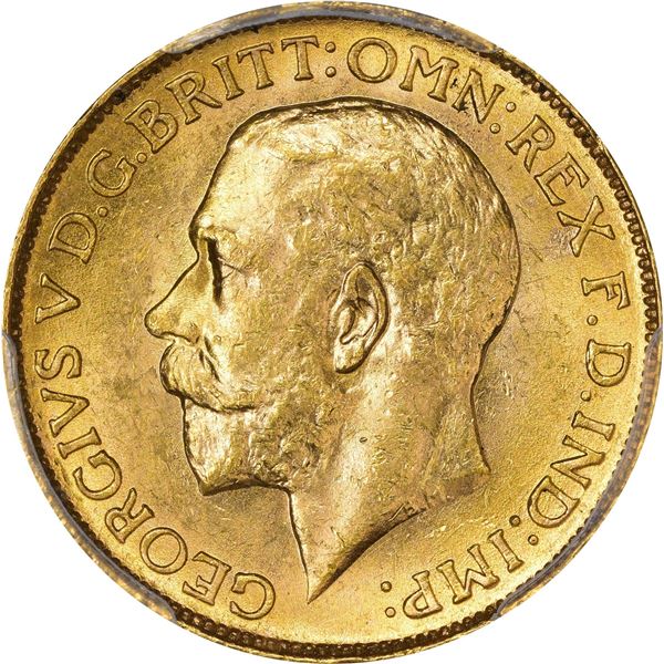 Canada. George V. 1911-C Gold Sovereign. KM-20. MS-62 PCGS.