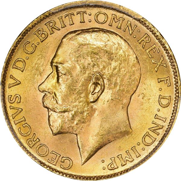 Canada. George V. 1917-C Gold Sovereign. KM-20. MS-64 PCGS.