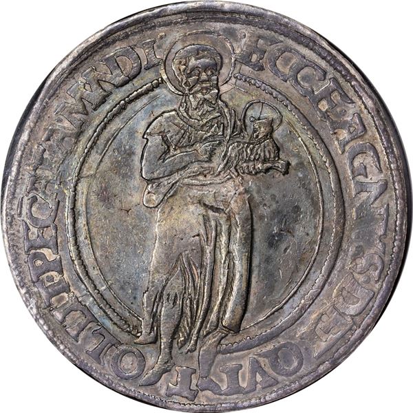 German States. Luneberg. Circa 1609 Double Thaler. Schnee-24. AU-50 NGC.