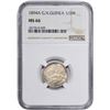 Image 3 : German New Guinea. 1894-A Half Mark. Berlin Mint. KM-4. MS-66 NGC.