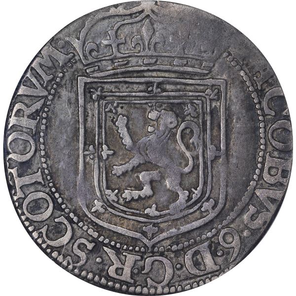 Scotland. 1603 Silver Merk. James VI. Crowned Thistle Type. KM-16. VF-20 NGC.