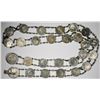Image 1 : Kingdom of Hawaii. Linked Silver Coins Belt and Watch Fob.