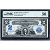 Image 1 : Fr. 253  $2  1899  Silver Certificate  PMG About Uncirculated 50