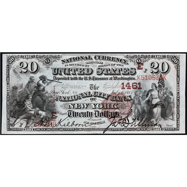 New York, New York  -  $20  1882  Brown Back  Fr. 469  The National City Bank of New York  Ch. # 146