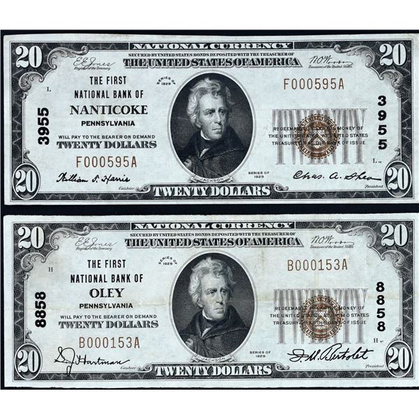 Lot of (2).  National Bank Notes