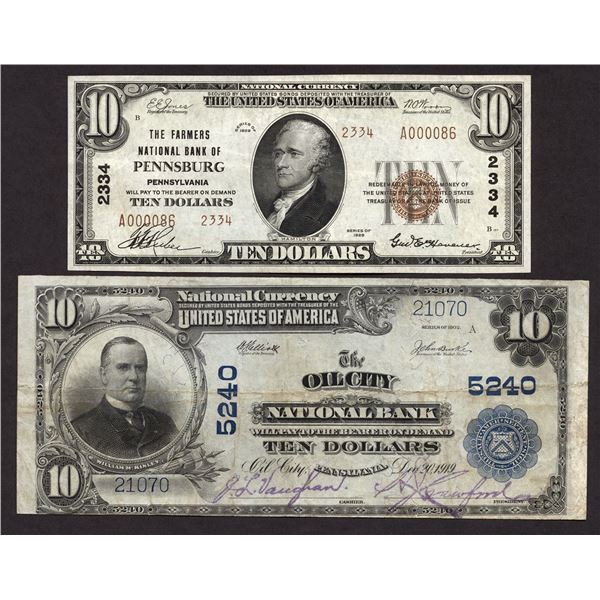 Lot of (2).  National Bank Notes