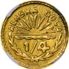 Image 2 : Alaska Gold, "1/4" Round, Parka Head r., dated 1911. GB 179. Choice Brilliant Uncirculated, untoned.
