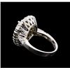 Image 3 : 4.65 ctw Aquamarine and Diamond Ring - 14KT White Gold