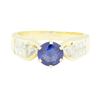Image 2 : 2.20 ctw Blue Sapphire and Diamond Ring - 18KT Yellow Gold